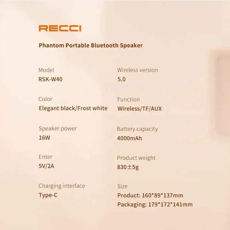 RECCI Speak Phantom RSK-W40