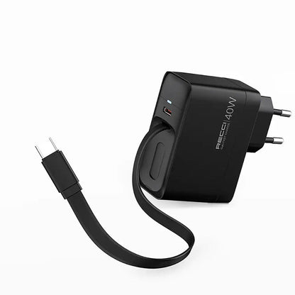 Recci Wall Charger 40W Stretchable Cable RC102E