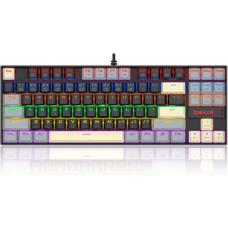 REDRAGON K552 LGY-R KUMARA Mechanical Gaming Keyboard- Red Switches  Rainbow LED