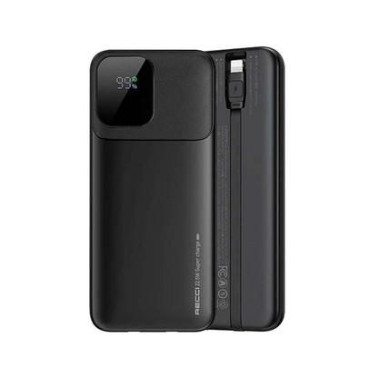 Recci RPB-P67 Black Power Bank 10,000 mAh