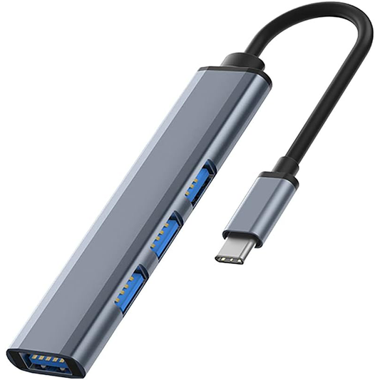 4-Port USB C Hub 3.0/2.0, Lightweight Aluminum