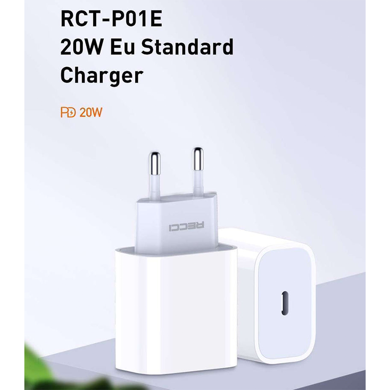 Recci RCT-P01E Type-c pd 3.0 fast Travel Charger