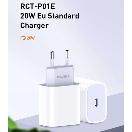 Recci RCT-P01E Type-c pd 3.0 fast Travel Charger