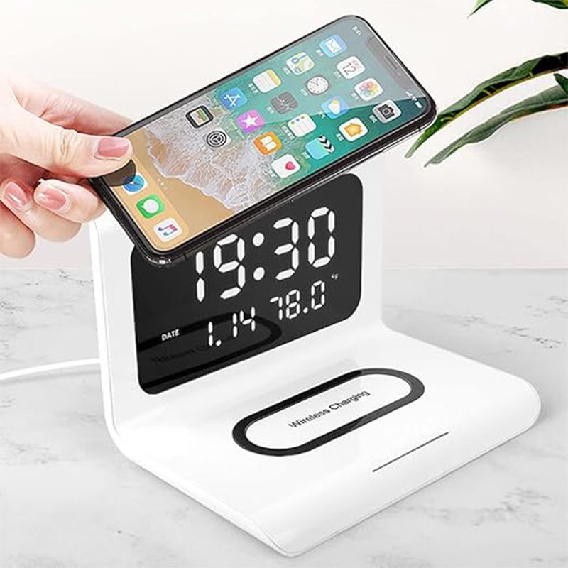 Recci RLS-L12 Wireless Charger with Alarm Clock & Night Light