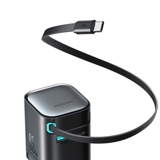 JOYROOM JR-TCL02 GaN 65W Charger with Retractable Cable