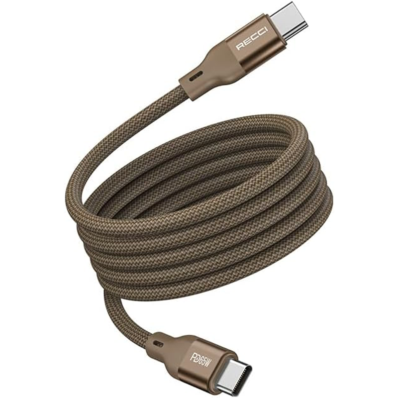 Recci RS23CC Magnetic Cable PD65W Type-C to Type-C - Desert Gold