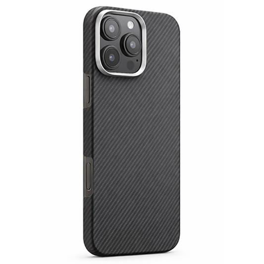 iPhone 16 Pro Max Case, Ultra-Thin, Black/Grey Will Design, Premium Woven Protection