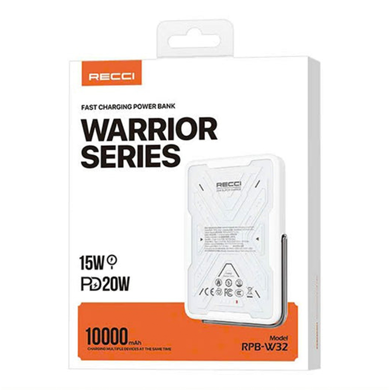 Recci RPB-W32 Portable Power Bank 10000mAh PD20W + Wireless 15W