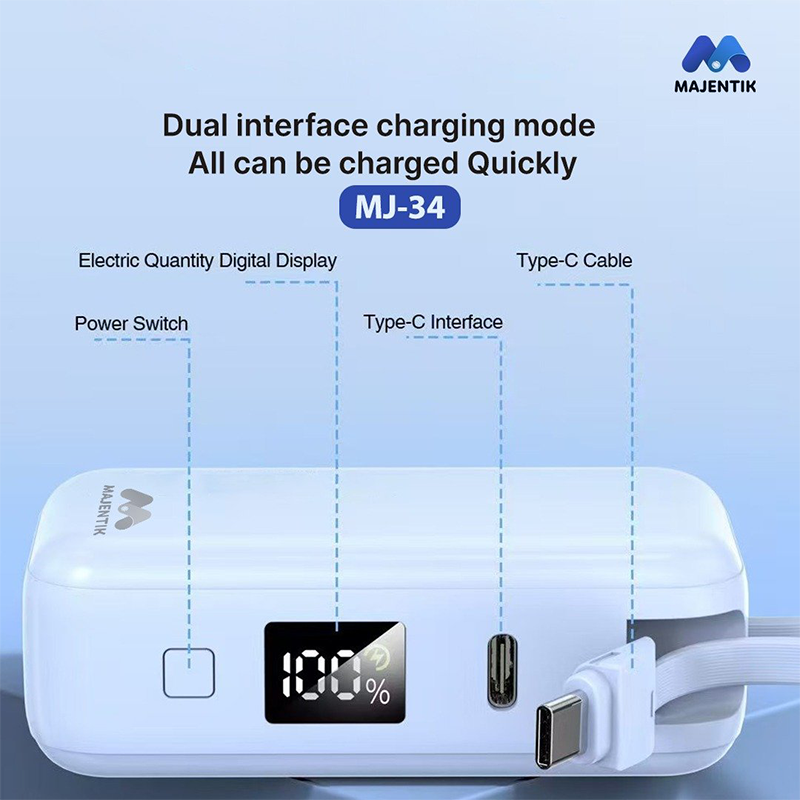 Majentik Power Bank MJ-34 10000 mAh