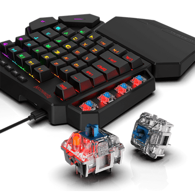 REDRAGON K585 DITI One-Handed RGB Wired Mechanical Gaming Keyboard - Blue Switches