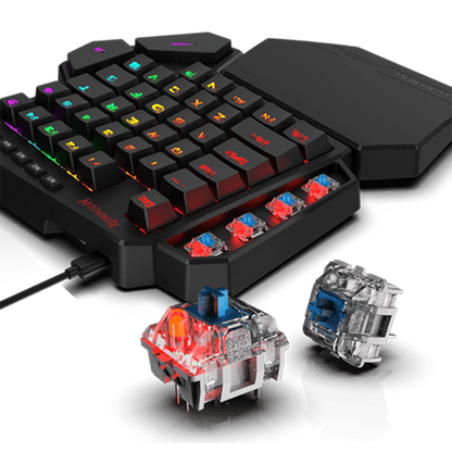 REDRAGON K585 DITI One-Handed RGB Wired Mechanical Gaming Keyboard - Blue Switches