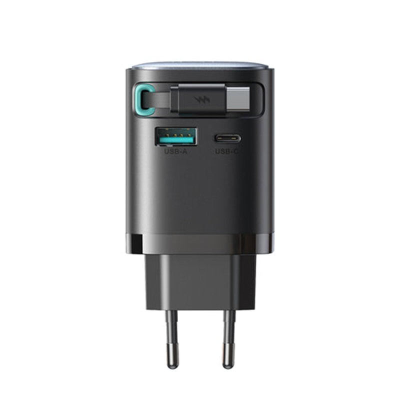 JOYROOM JR-TCL02 GaN 65W Charger with Retractable Cable