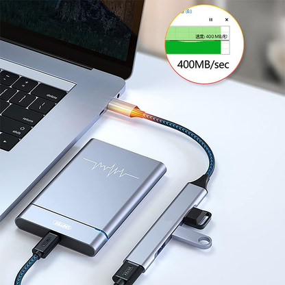 4-Port USB C Hub 3.0/2.0, Lightweight Aluminum