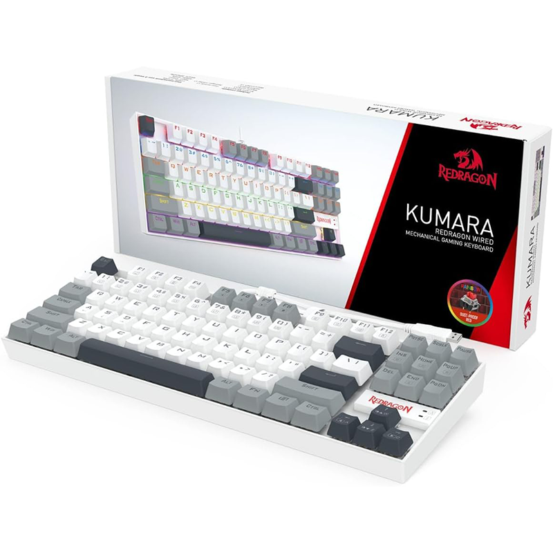 Redragon K552 WGL-R KUMAR Mechanical Gaming Keyboard RED Switches Rainbow LED