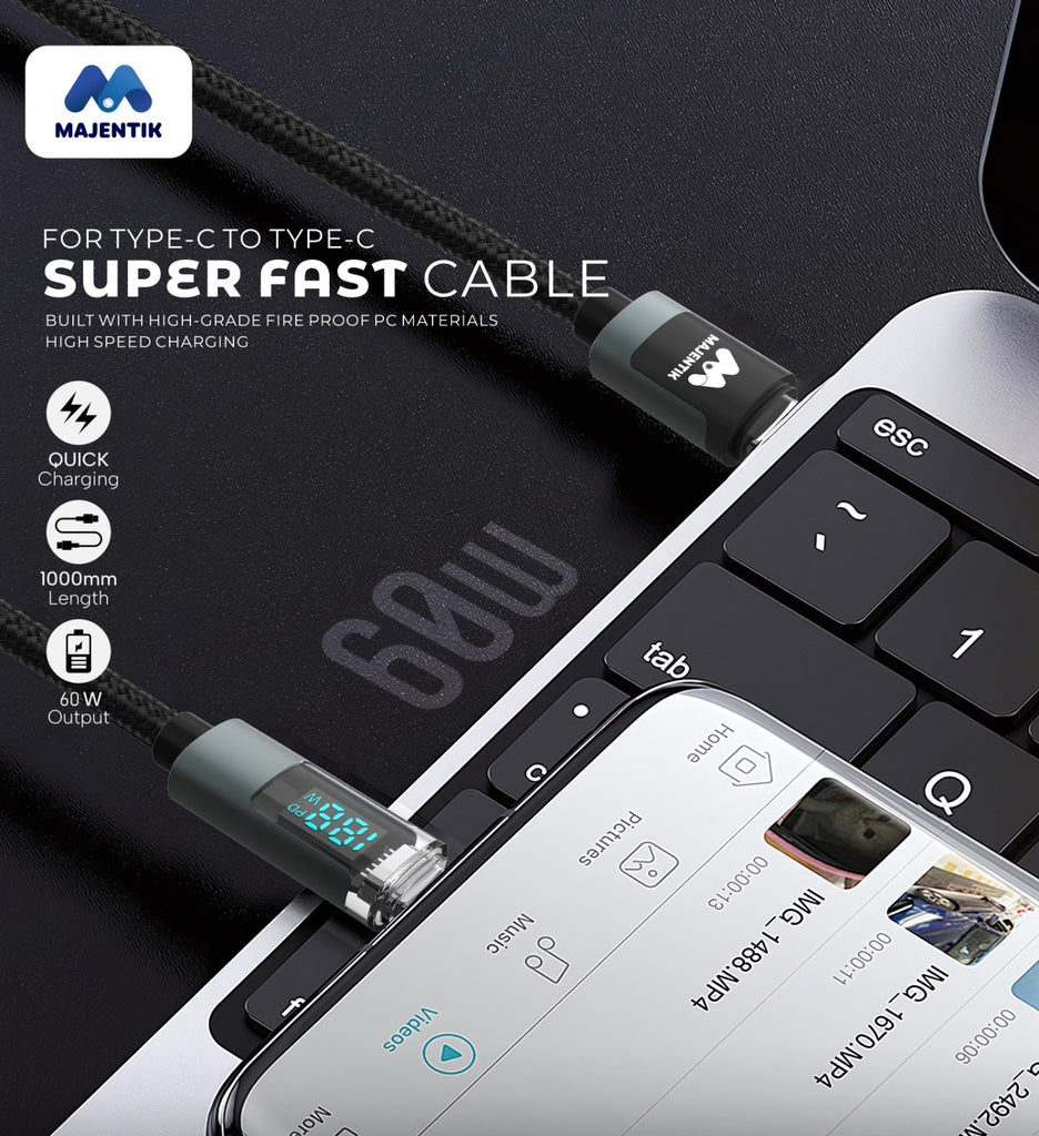 Majentink Cable CL-002 Led Type-C To Type-C