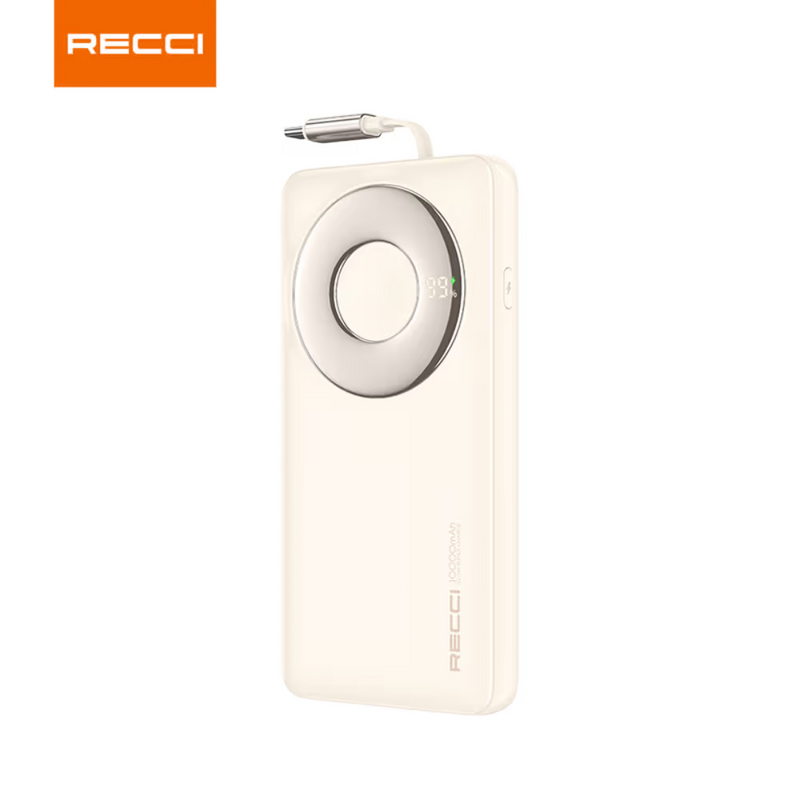 Recci RPB-P58 22.5W Retractable Cable Fast Charging Power Bank