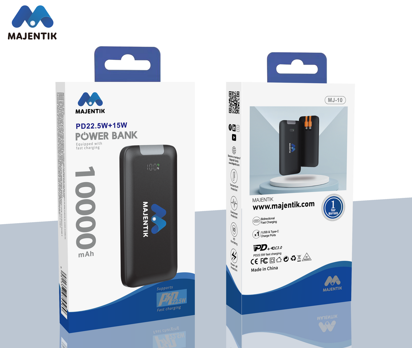 Majentik Power Bank MJ-10 10000 mAh