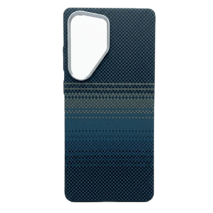 Samsung S25 Ultra Case, Ultra-Thin, Moon-Light Navy Blue Design, Premium Woven Protection