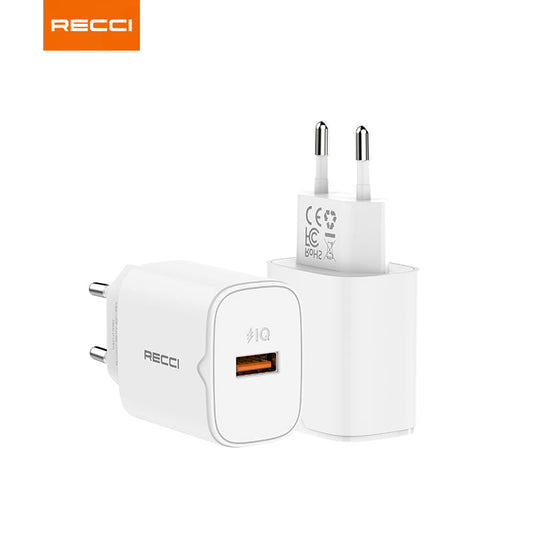 Recci RC51E QC18W Fast Charging Adapter 18W PD