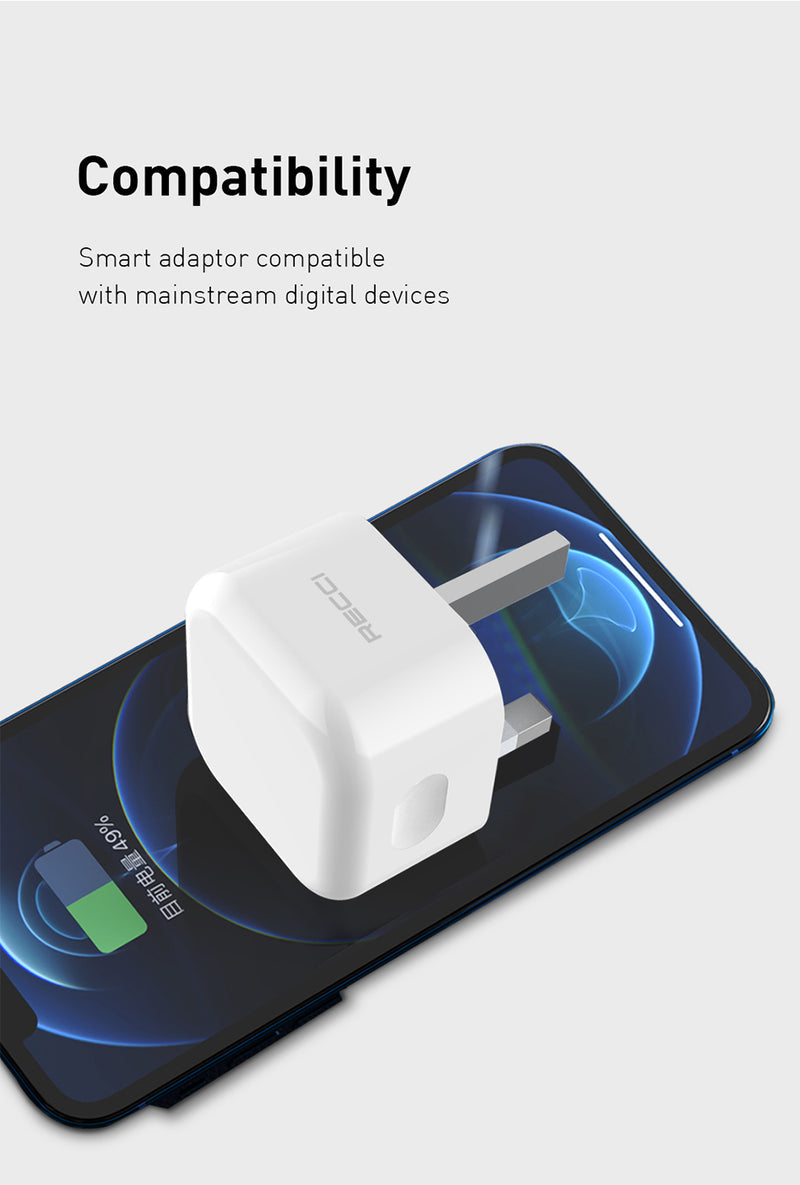 RCT-P05U 20W USB-C Fast Charger | UK Folding Pin
